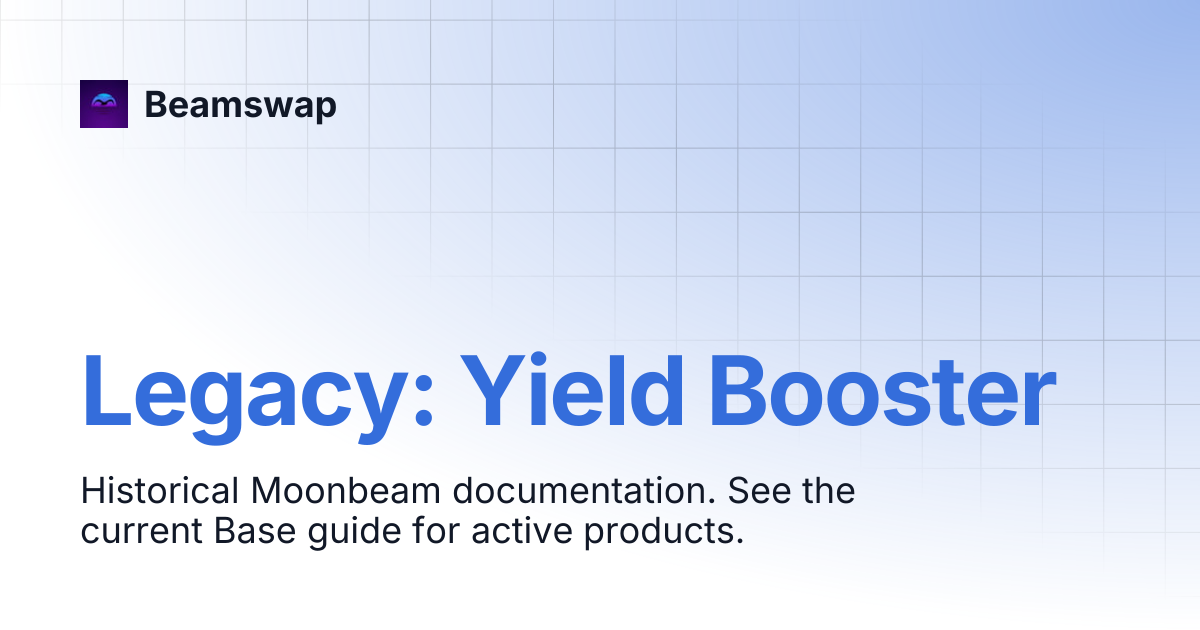 Yield Booster | Beamswap